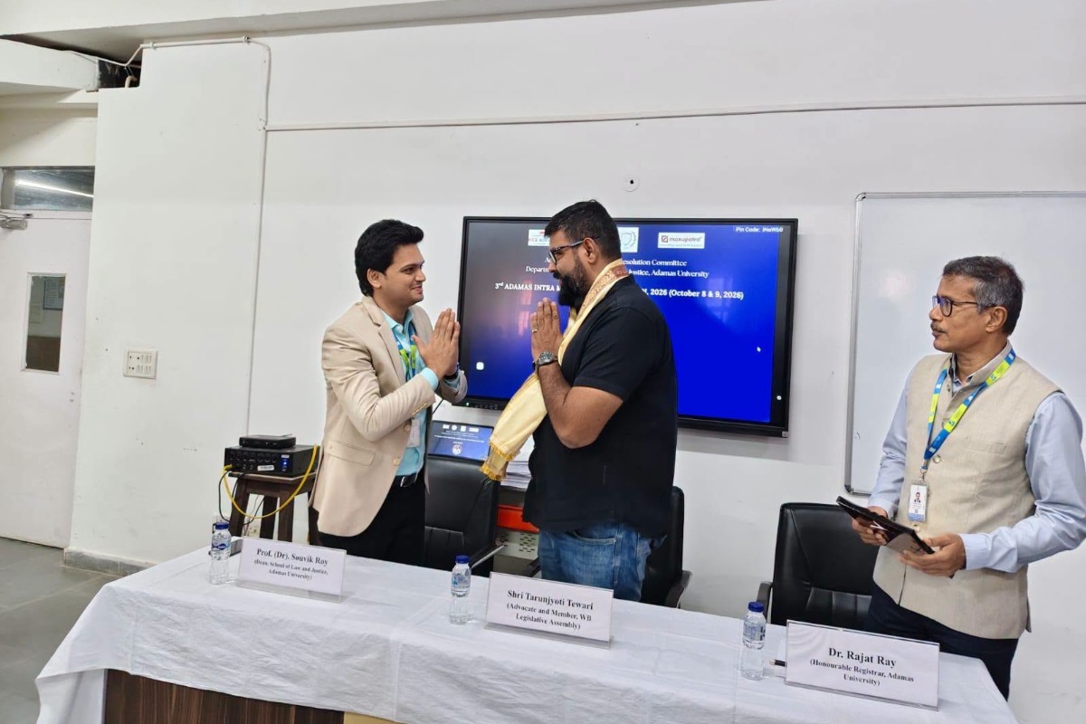 MLA Tarunjyoti Tewari Attends Mediation and ADR Competition at Adamas University