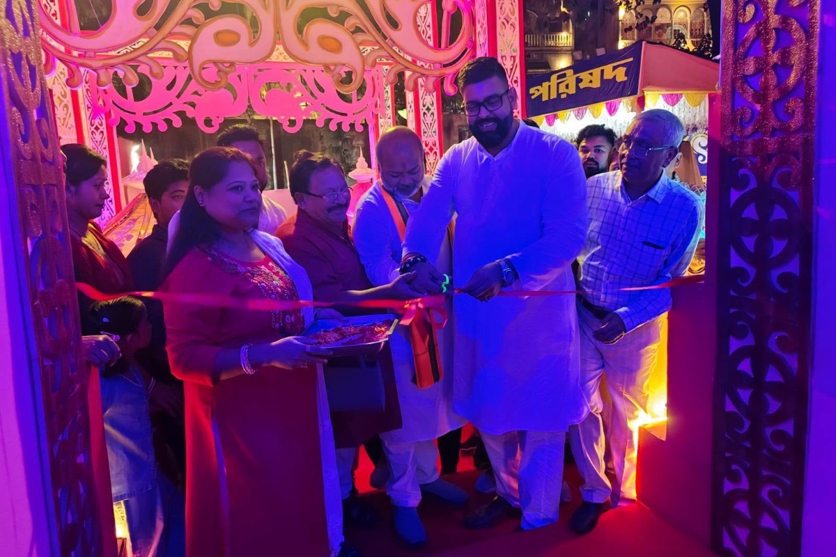 MLA Tarunjyoti Tewari Attends the Mandap Inauguration Ceremony of Dakshinpara Youth Council