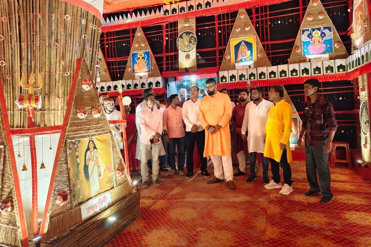 Visited Swamiji Shakti Sangha Durga Puja, Ward 15, Mandal 3, Rajarhat Gopalpur Assembly Constituency