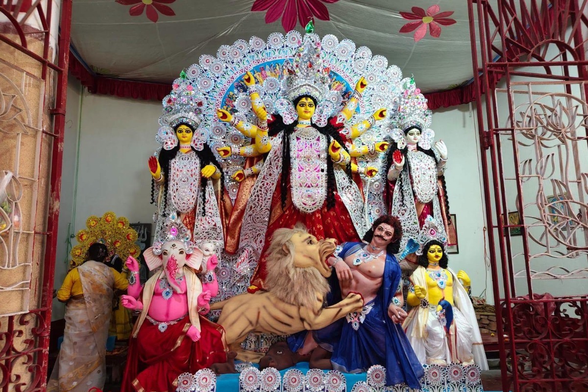 Attended the Durga Puja at Debjit’s Residence on His Invitation, Rajarhat Gopalpur Assembly Constituency
