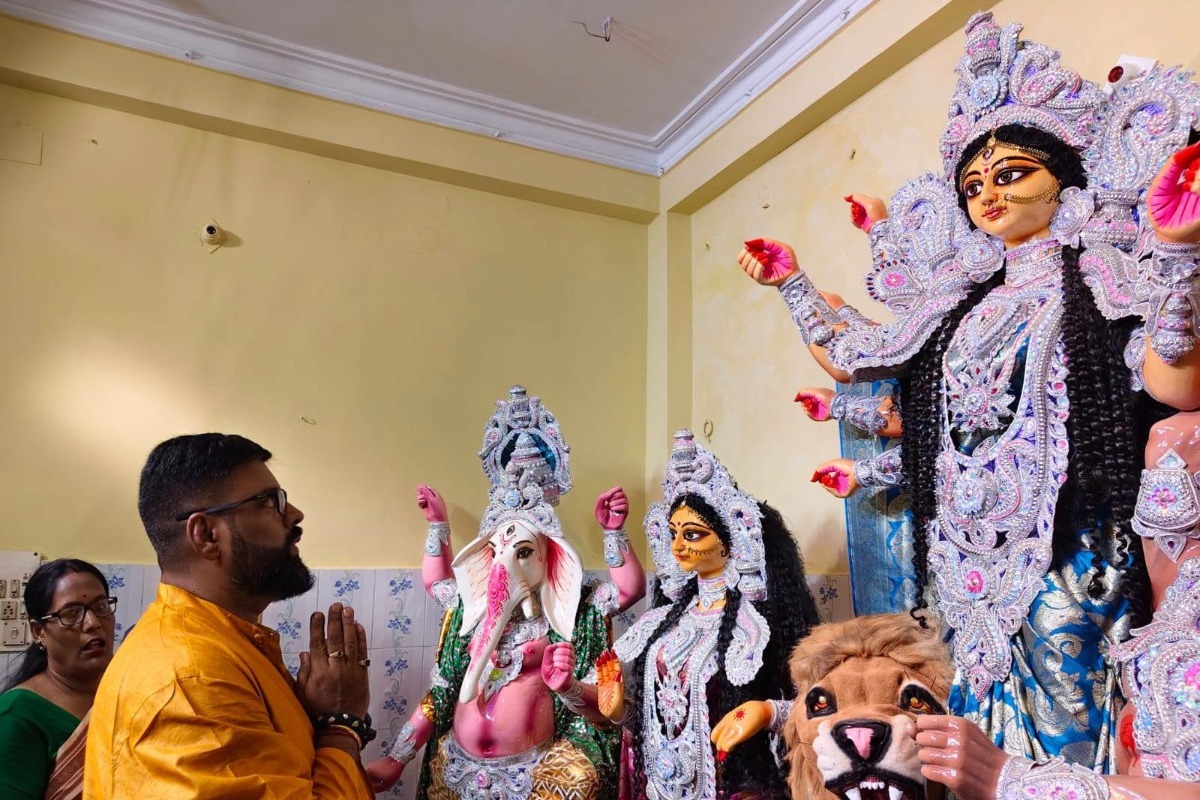 Visited Ajaynagar, Dakshin Dum Dum Municipality, Rajarhat-Gopalpur Assembly Constituency, for Durga Puja