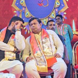 At the inaugural ceremony of Durga Puja of New Town Sarbojanin.. - Photo 7