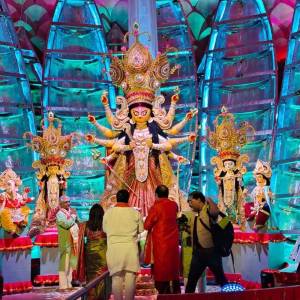 At the inaugural ceremony of Durga Puja of New Town Sarbojanin.. - Photo 9
