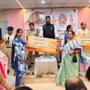 Thanks to the Honorable Suvendu Adhikari, the Chief Minister of West Bengal... Today, a cheque of 1 lakh taka was handed over to various puja committees under Nagerbazar police station. - Photo 6
