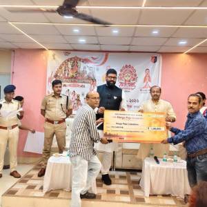 Thanks to the Honorable Suvendu Adhikari, the Chief Minister of West Bengal... Today, a cheque of 1 lakh taka was handed over to various puja committees under Nagerbazar police station. - Photo 7