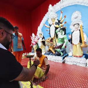 Attended the Durga Puja Inauguration Ceremony at Tegharia Uttal Taranga Club - Photo 1